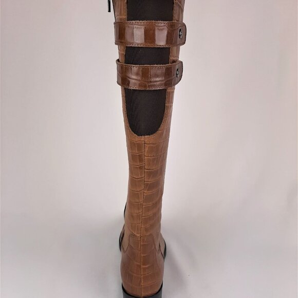 Brown Leather High Boots with Buckles - Picture 3 of 10